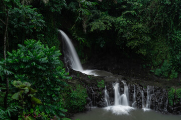 Fototapeta na wymiar Tropical waterfall in Bali, Indonesia