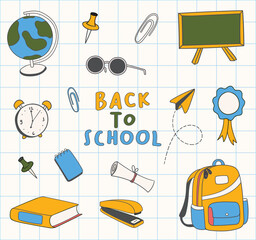 Hand drawn back to school illustration