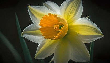 yellow daffodil flower illustration