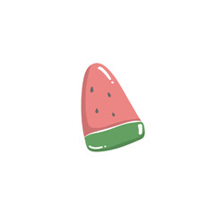 slice of watermelon on white background