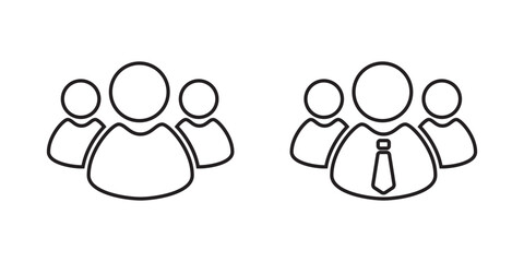 People icon set in trendy flat style. Persons symbol infographics website design, logo, app, UI isolated – for stock,  icon for apps and websites