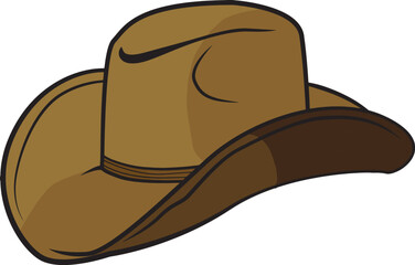 Cowboy hat cartoon vector  illustration vintage style
