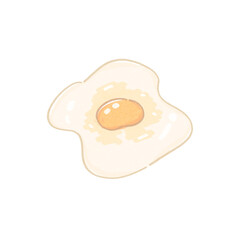 fried egg on a white background