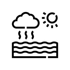 evaporation outline icon
