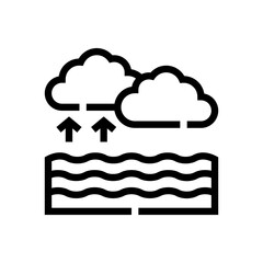 evaporation outline icon
