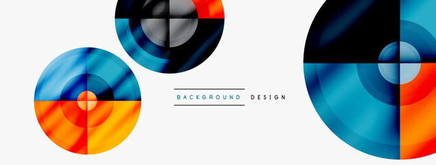 Obraz premium Creative circle geometric abstract background