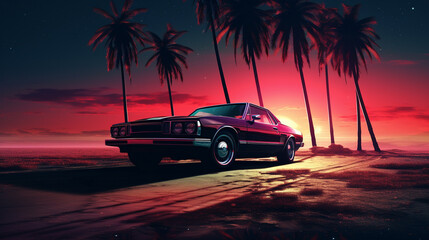 Retro 80s background Wallpaper