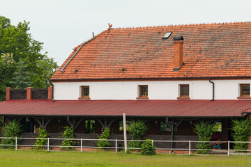 The building of the Old Stable hotel, Zawidowice, Poland.
