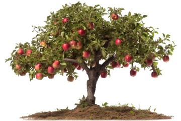 n abundant apple tree bearing ripe fruit. Generative AI
