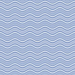 Abstract sea wave seamless  vector pattern. 
Blue waves on a light background. Sea concept backdrop.