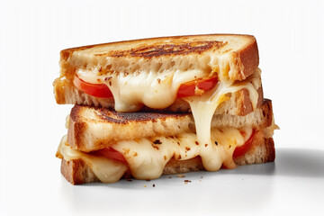 Double Sandwich Toast with cheese and tomatoes