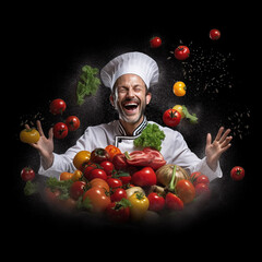 Chef with Vegetables