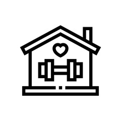 home gym outline icon