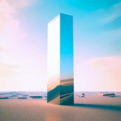 3d render of a monolith - Ai