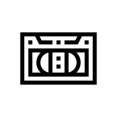audio cassette outline icon