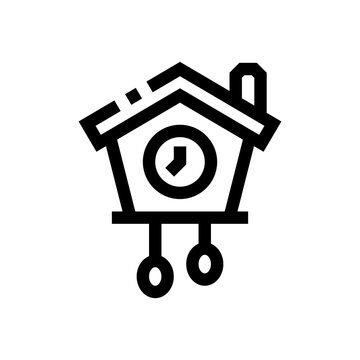 recommend clip art: cuckoo clock outline icon