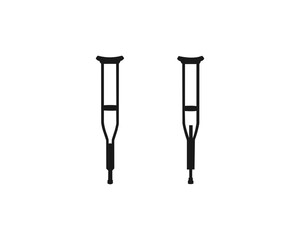 Walking cane simple vector icon.Line art walking sticks icon.Simple vector illustration. Walker cane icon for your website, logo, app, UI, product print.Walking cane vector icon on white background.