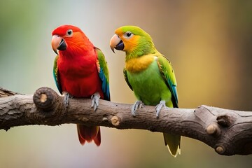 Plakat red and yellow macaw