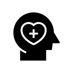 physical wellbeing glyph icon