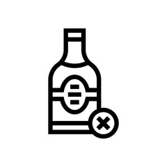 no alcohol outline icon