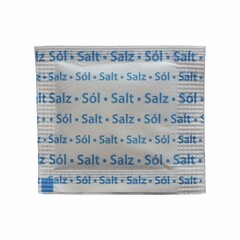 individual salt sachet isolated over white