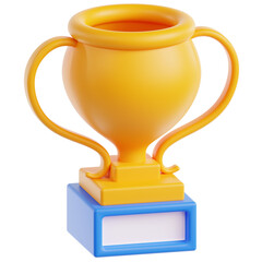 trophy 3d icon ilustration