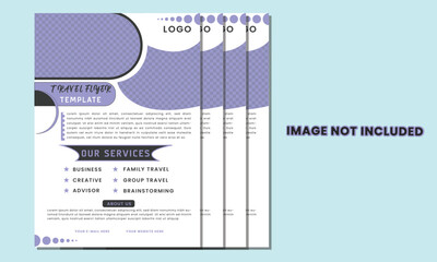 Corporate flyer design template. Editable A4 poster.