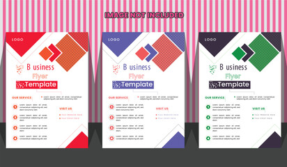Corporate flyer design template. Editable A4 poster.