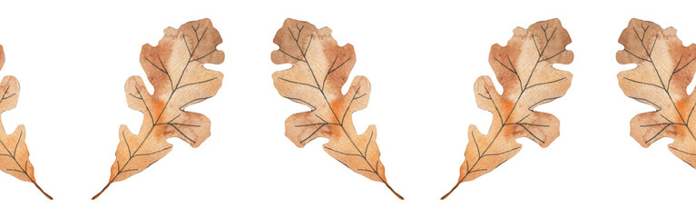 Autumn maple leaves, orange fall leaf, thanksgiving design elements in orange red and yellow autumn colors, seasonal set of clip art or watercolor design elements for border or background