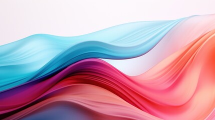 Abstract Colorful Light Wavy Background. Generative AI.