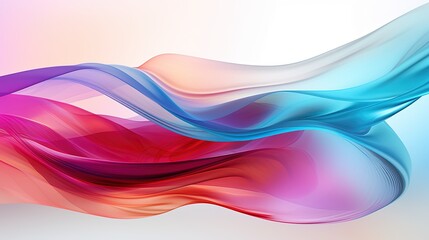 Abstract Colorful Light Wavy Background. Generative AI.