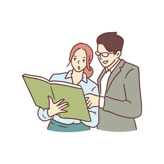 Teamwork Business in Hand drawn style