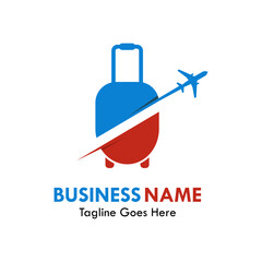 Travel flight design logo template illustration