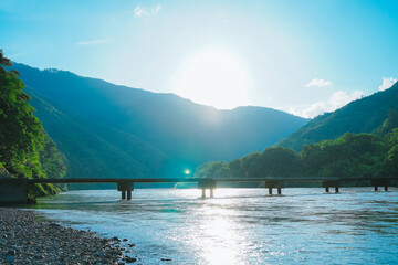 四万十川と岩間沈下橋