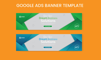 Google Ads banner design template, horizontal and vertical google web ads banner design - obrazy, fototapety, plakaty