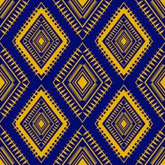 Beautiful Ethnic abstract ikat art. Seamless pattern in tribal,folk embroidery,and Mexican style.Aztec geometric art ornament print.Design for carpet,wallpaper, clothing,wrapping,fabric,cover
