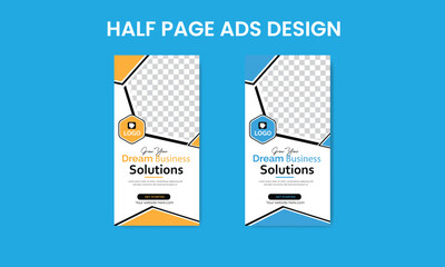 Corporate business half page template design Flyer design for business, a4 size half page one side Corporate flyer design