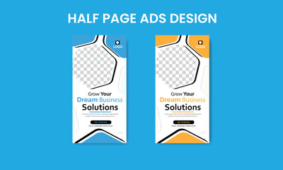Corporate business half page template design Flyer design for business, a4 size half page one side Corporate flyer design