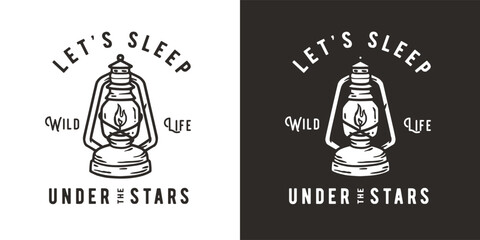 Paraffin lantern lamp for camping in the forest or mountains adventure © Casoalfonso