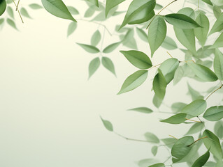 green leaves of trees small for background, poster, banner