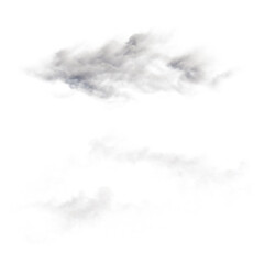 Clouds set isolated on transparent background. White cloudiness, mist or smog background.