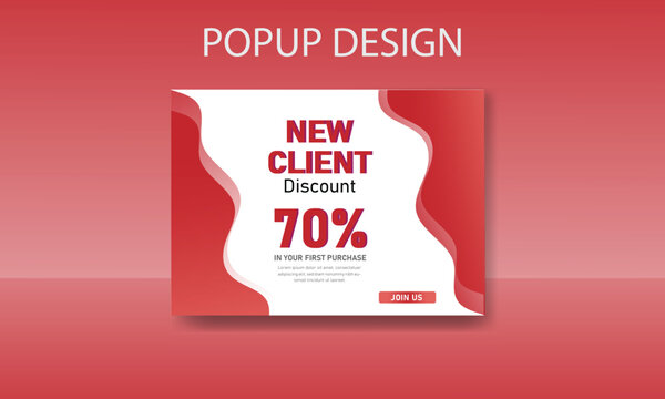 Popup banner design template