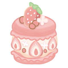 pink cupcake on white