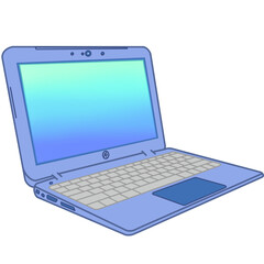 laptop isolated on transparent background