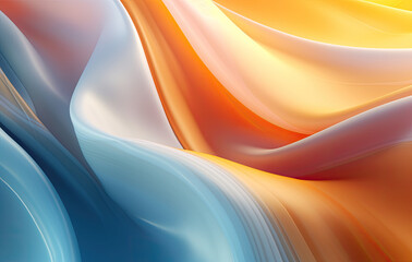 colored wave pattern with abstract gradient, in the style of uhd image, steve henderson, light blue and amber, delicate materials, video feedback loops, minimalist purity, flowing fabrics