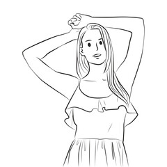 beautiful young model pose lovely