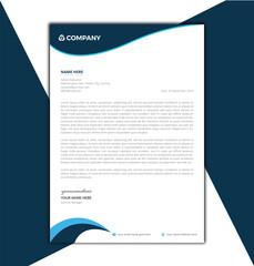 Professional business letterhead design. corporate office. Vector design illustration. Simple & creative modern corporate letterhead template in a4 size.