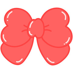 Red ribbon bow
