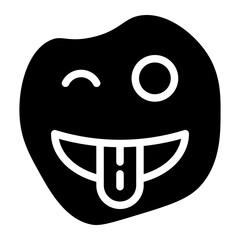 funny emoji glyph 