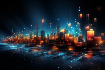 Obraz premium Abstract Technology Communication Background.